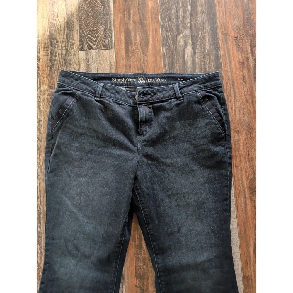Simply Vera Wang Boot Cut 16P Women's Faded Denim Jeans Size 16 - Picture 2 of 7